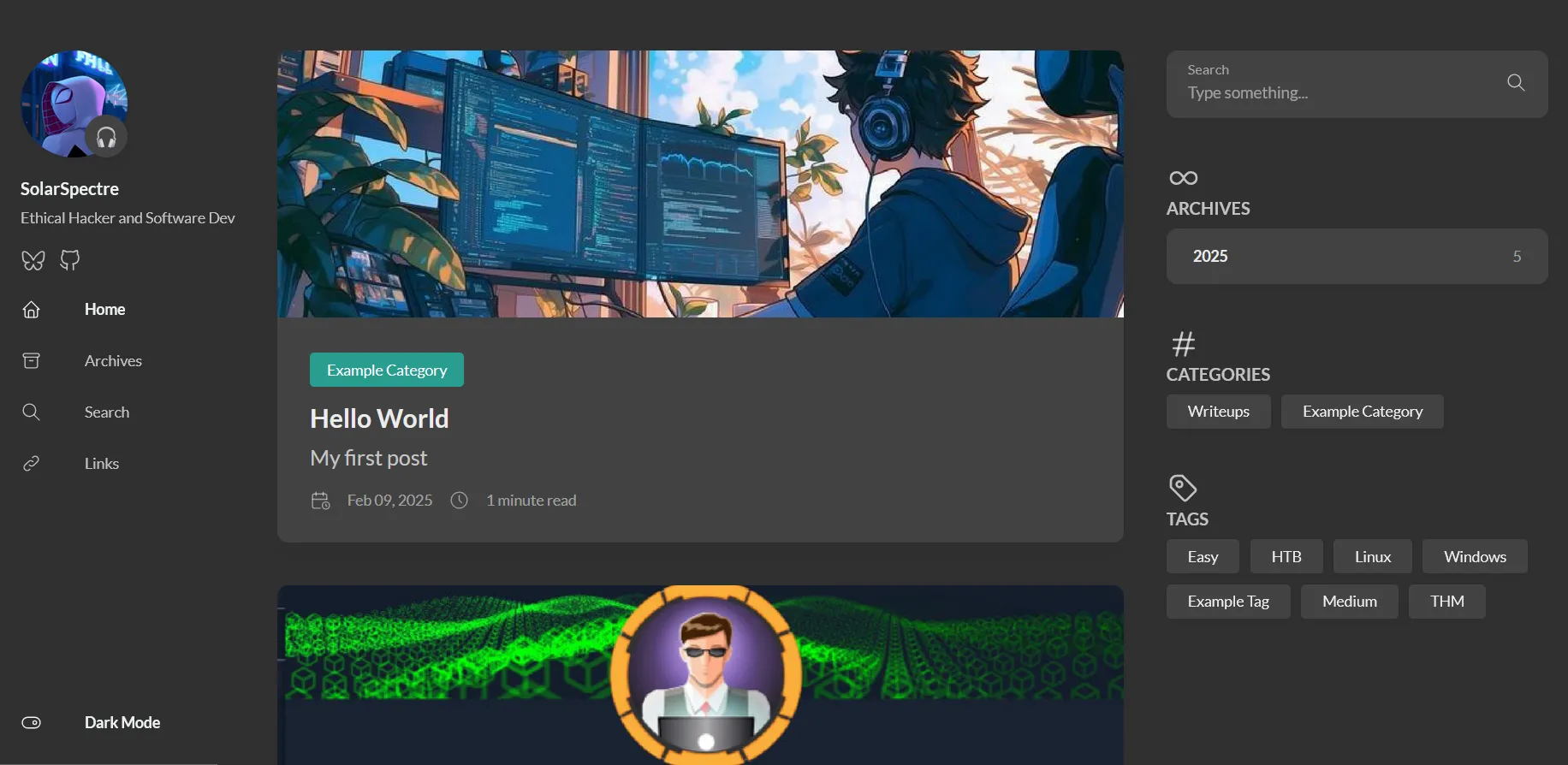 Cybersecurity blog screenshot